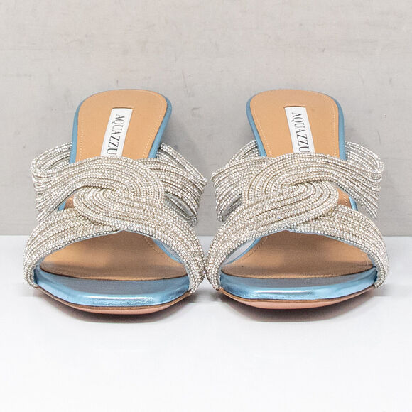 Aquazzura Gatsby Ice Blue Mules, Size 37 EU (7 US) - Picture 6 of 8
